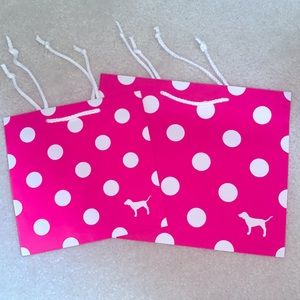 Set of 2 PINK Victoria’s Secret Smal Shopping Bags